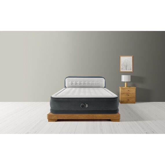 ​Saltea gonflabila Intex, pentru camping, tehnologia Fiber-Tech, spatar integrat, interior / exterior, greutatea maxima admisa 272 kg, 152 x 236 x 86 cm, cu pompa-poza 4-Dacenergy.ro