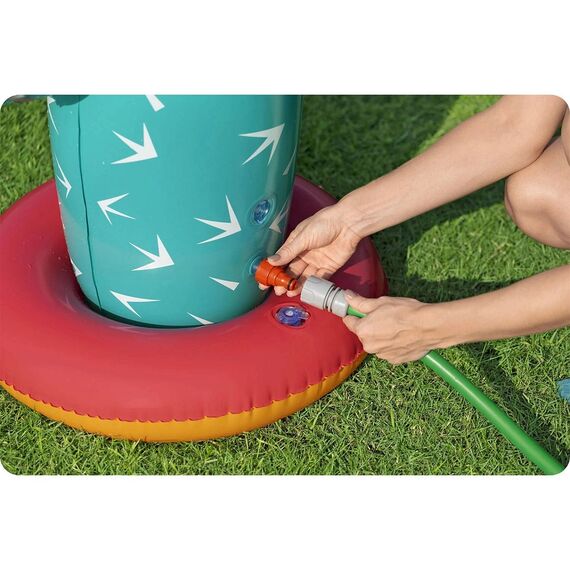 ​Pulverizator gonflabil Bestway, PVC, fantana incorporata, in forma de cactus, centru de divertisment, 104 x 74 x 56 cm, verde-poza 5-Dacenergy.ro