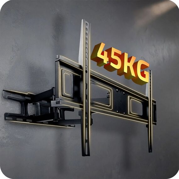 ​Suport TV Humberg, din otel, pentru ecrane de 32-70 de inci, 45 kg, kit complet de asamblare, reglarea verticala de la -5° pana la 12°, rotatia de pana la 120°-poza 5-Dacenergy.ro
