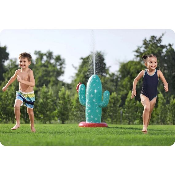 ​Pulverizator gonflabil Bestway, PVC, fantana incorporata, in forma de cactus, centru de divertisment, 104 x 74 x 56 cm, verde-poza 7-Dacenergy.ro