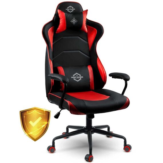 Scaun gaming DacEnergy©, design modern, ergonomic, cotiere rezistente, perna lombara conturata, roti cauciucate, inaltimea si spatarul reglabil, 123x 64,5 cm, negru si rosu, Culoare: Rosu, Negru-poza 8-Dacenergy.ro