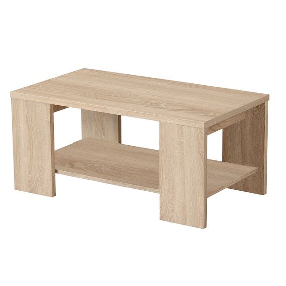​Masuta de living DacEnergy©, material PAL melaminat, doua blaturi, dreptunghiulara, stejar sonoma, 90.5 x 50.5 x 41.5 cm, 1C, Culoare: Stejar sonoma-Dacenergy.ro