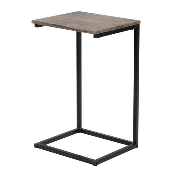 Masuta de cafea DacEnergy©, din metal negru, blat din MDF, finisaj maro, forma dreptunghiulara, 40 x 35 x 65.5 cm-Dacenergy.ro