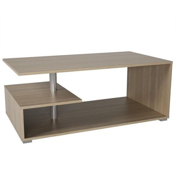Masuta de cafea DacEnergy©, realizata din PAL, design simplu si modern, forma dreptunghiulara, 110 x 60 x 45 cm, finisaj stejar sonoma, Culoare: Stejar sonoma-Dacenergy.ro