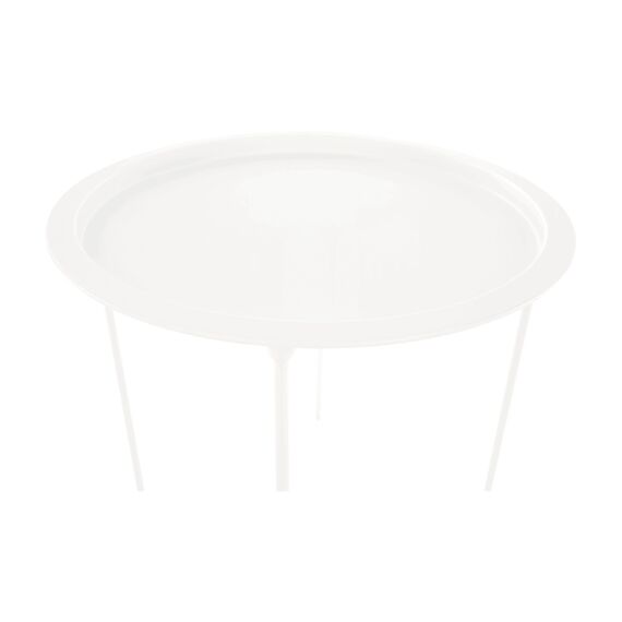 Masuta de cafea DacEnergy©, realizata din metal, design rustic, forma rotunda, 47 x 47 x 50.2, finisaj alb-poza 5-Dacenergy.ro