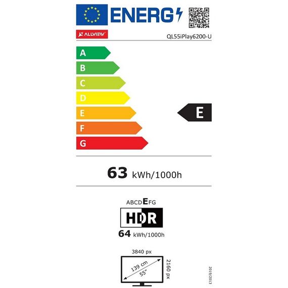 Televizor QLED Smart Allview QL55iPlay6200-U, rezolutie 4K UHD, 3840 x 2160 pixeli, diagonala 140 cm, Dolby Audio, Egalizator grafic, DNR, HDR, sistem operare VIDAA, clasa E, negru-poza 5-Dacenergy.ro