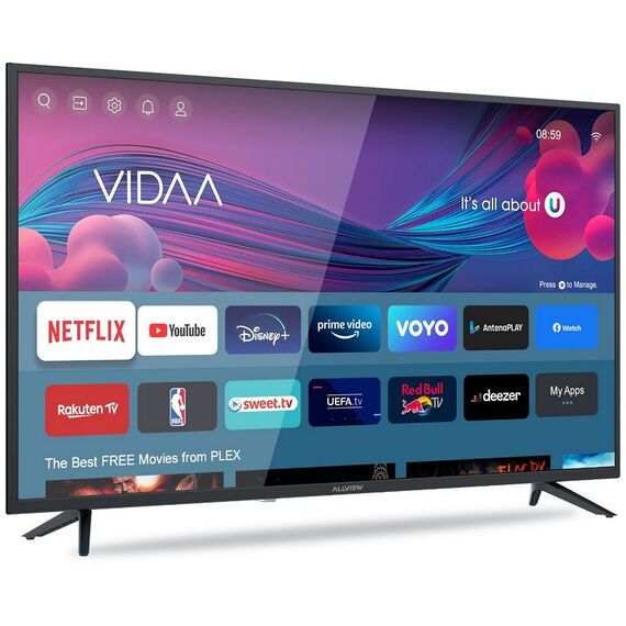 Televizor LED Smart Allview 43iPlay6000-F, rezolutia Full HD 1920 x 1080 pixeli, diagonala 109 cm, Cortex-A53 Quad-Core, sistem operare VIDAA, Dolby Audio, negru-poza 6-Dacenergy.ro