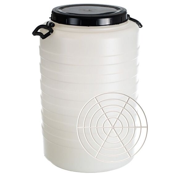 Bidon, confectionat din polietilena, cu presator, maner incorporat, capac, 38.6 x 58.5 cm, capacitate de 60 litri, Capacitate: 60 l-Dacenergy.ro