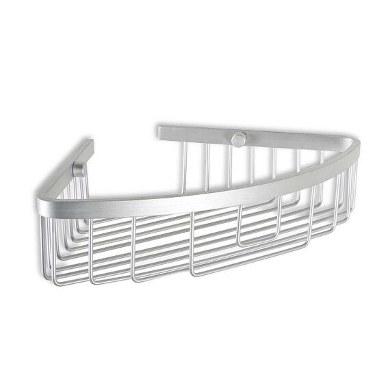 Etajera baie de colt DacEnergy©, material aluminiu, dimensiune 30x22x6.5 cm, culoare gri-Dacenergy.ro