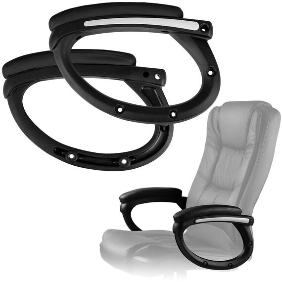 Set 2 cotiere pentru scaun de birou DacEnergy©, material rezistent, 8 dopuri de mascare, negru-poza 2-Dacenergy.ro