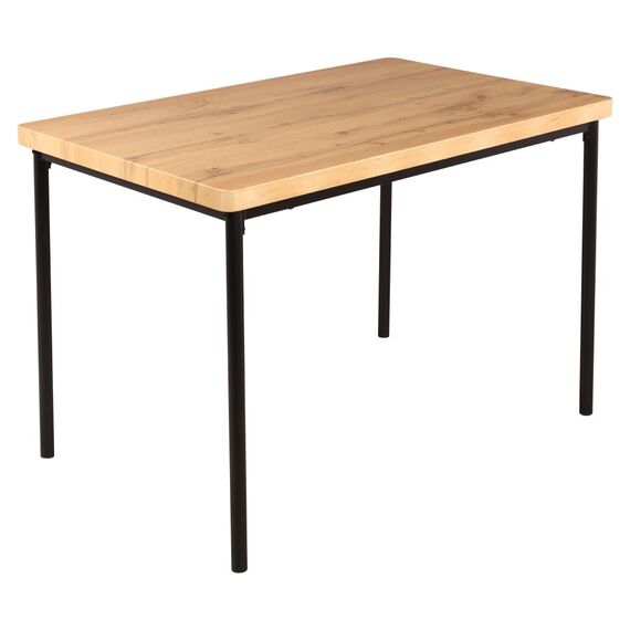 ​Set de bucatarie DacEnergy©, structura metalica neagra, MDF, scaunele sunt tapitate cu material textil, o masa si patru scaune, 110 x 70 x 75,5 cm, gri-poza 3-Dacenergy.ro