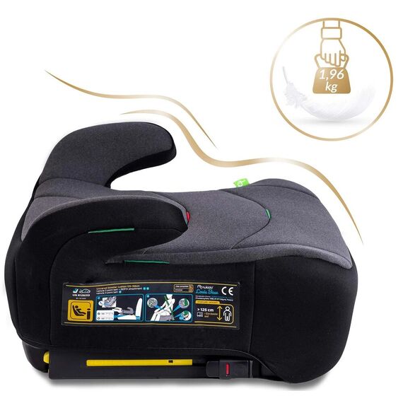 ​Scaun auto pentru copii, tapiterie detasabila, cu cotiere, ergonomic, interval de inaltime de la 125 la 150 cm, greutatea copilului 22 - 36 kg, sistem Isofix, instalare cu fata la directia de mers, gri si negru-poza 5-Dacenergy.ro