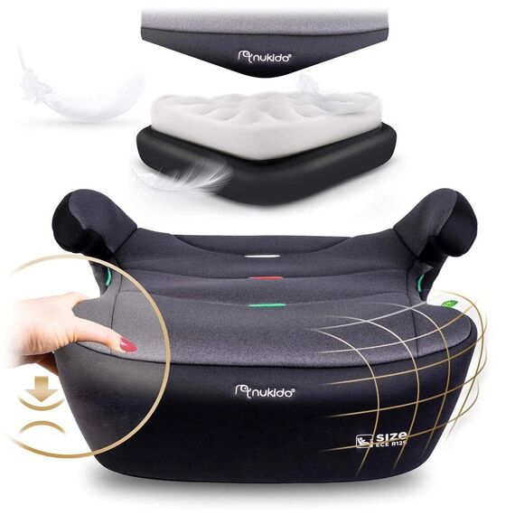​Scaun auto pentru copii, tapiterie detasabila, cu cotiere, ergonomic, interval de inaltime de la 125 la 150 cm, greutatea copilului 22 - 36 kg, sistem Isofix, instalare cu fata la directia de mers, gri si negru-poza 8-Dacenergy.ro