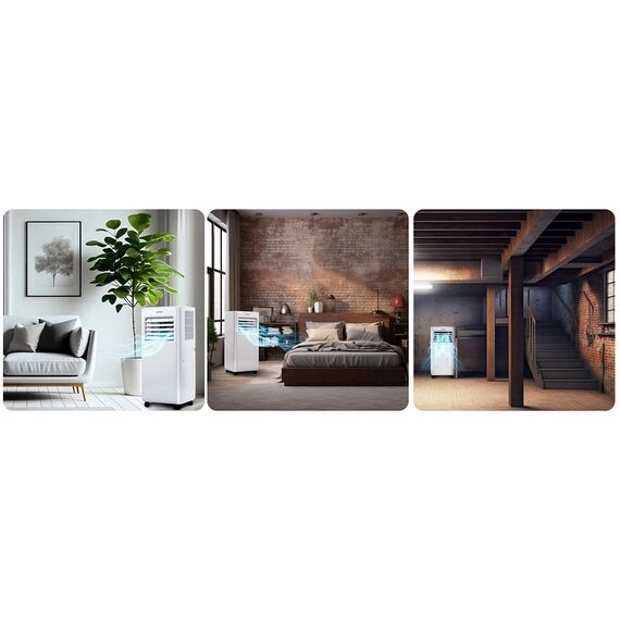Aer conditionat portabil, 5 in1,  raceste, uscare, ventilatie, mod noapte, mod auto, aplicatia Tuya, Wi-Fi, afisaj LCD si panou de control tactil, functia de pornire automata, 2900 W-poza 10-Dacenergy.ro
