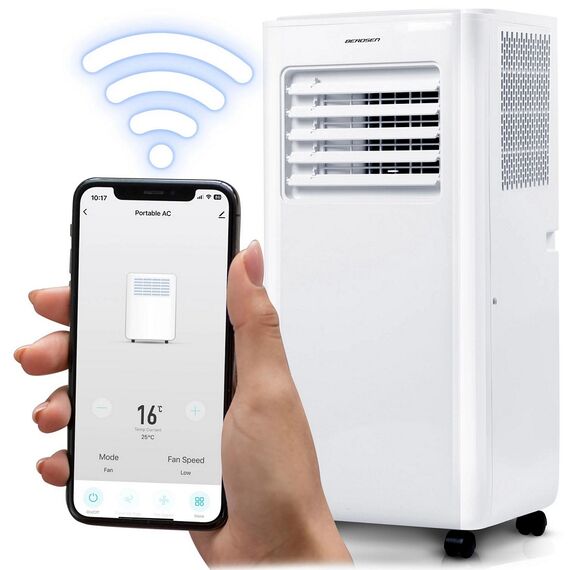 Aer conditionat portabil, 5 in1,  raceste, uscare, ventilatie, mod noapte, mod auto, aplicatia Tuya, Wi-Fi, afisaj LCD si panou de control tactil, functia de pornire automata, 2900 W-poza 11-Dacenergy.ro