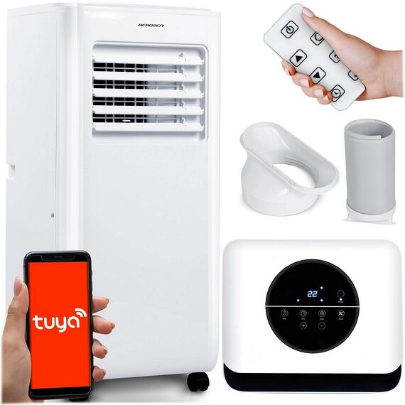 Aer conditionat portabil, 5 in1,  raceste, uscare, ventilatie, mod noapte, mod auto, aplicatia Tuya, Wi-Fi, afisaj LCD si panou de control tactil, functia de pornire automata, 2900 W-poza 3-Dacenergy.ro