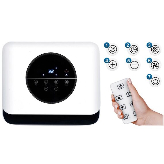 Aer conditionat portabil, 5 in1,  raceste, uscare, ventilatie, mod noapte, mod auto, aplicatia Tuya, Wi-Fi, afisaj LCD si panou de control tactil, functia de pornire automata, 2900 W-poza 8-Dacenergy.ro