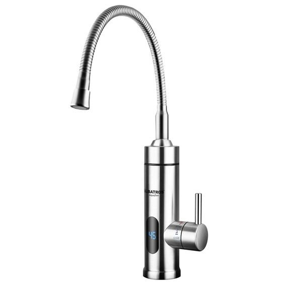 ​Robinet electric instant Albatros Aquaflex, pentru chiuveta, protectie supraincalzire, control temperatura, IPX4, debit reglabil, display LCD, 3 kW, 220 - 240 V-Dacenergy.ro