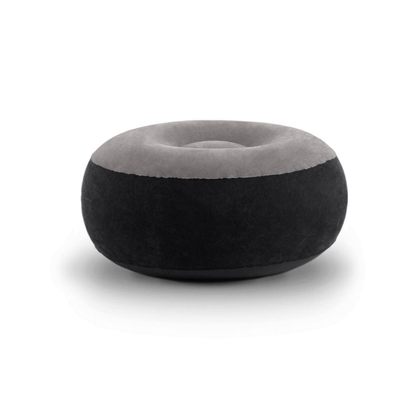 Sezlong gonflabil, dimensiuni 130 x 99 x 76 cm, material vinil, perna pentru picioare, culoare gri-poza 4-Dacenergy.ro