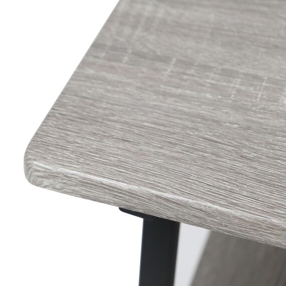 Birou DacEnergy©, structura din metal, blat din MDF, 105 x 71.5 x 47 cm, 2 rafturi, negru si gri-poza 4-Dacenergy.ro