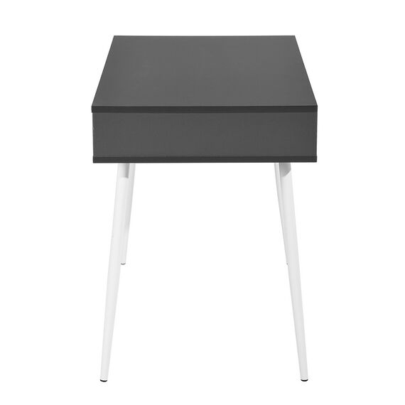 Birou DacEnergy©, blat din PAL melamina, picioare din metal, design contemporan, spatiu pentru depozitare, 100 x 77 x 58 cm, gri antracit si alb-poza 5-Dacenergy.ro