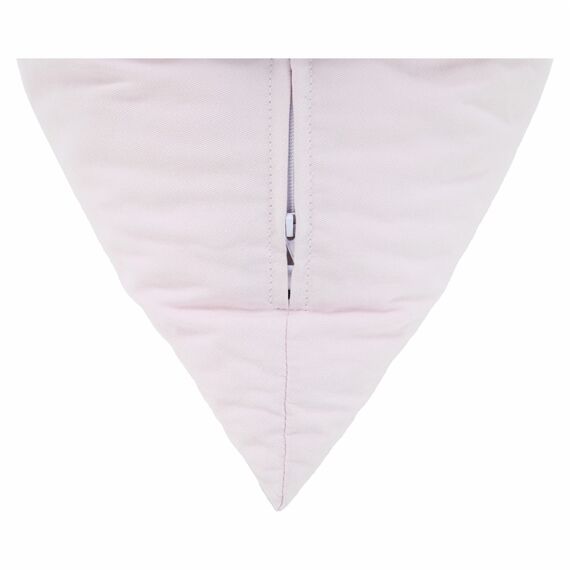 Fotoliu Puf DacEnergy©, confectionat din material textil, umplut cu bilute de polistiren, 50x60x50 cm, model cu buline, alb, roz si gri-poza 7-Dacenergy.ro