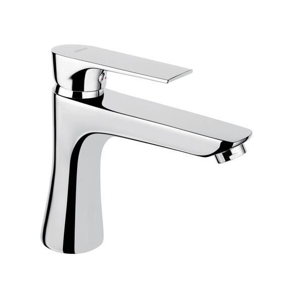 Baterie baie pentru lavoar, material alama, montaj stativ, manerul plin, cartus de ceramica, monocomanda, finisaj cromat-Dacenergy.ro