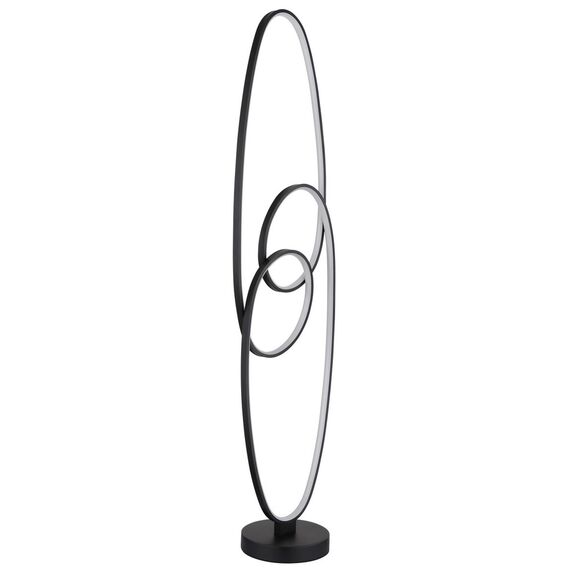 Lampadar LED, structura din metal, abajur din plastic, lumina LED incorporata cu o putere de 39W, 1890lm, lumina calda, neutra si rece, 1220 x 290 mm, negru mat-poza 2-Dacenergy.ro