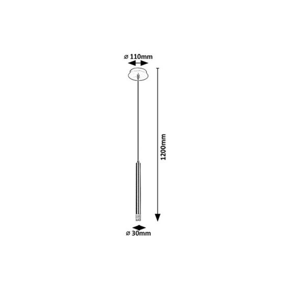 ​Lustra, corp din metal si un abajur transparent din acrilic, design minimalist, forma sa tubulara, subtire si rafinata, G9, 5 W, 1200 x 110 mm, auriu-poza 4-Dacenergy.ro