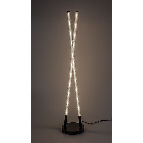 ​Lampadar LED, realizat din metal, abajur din acril, comutator on/off, 28 W, 3050 lm, lumina calda, 1150 x220 x220 mm, IP20, negru mat si alb-poza 6-Dacenergy.ro