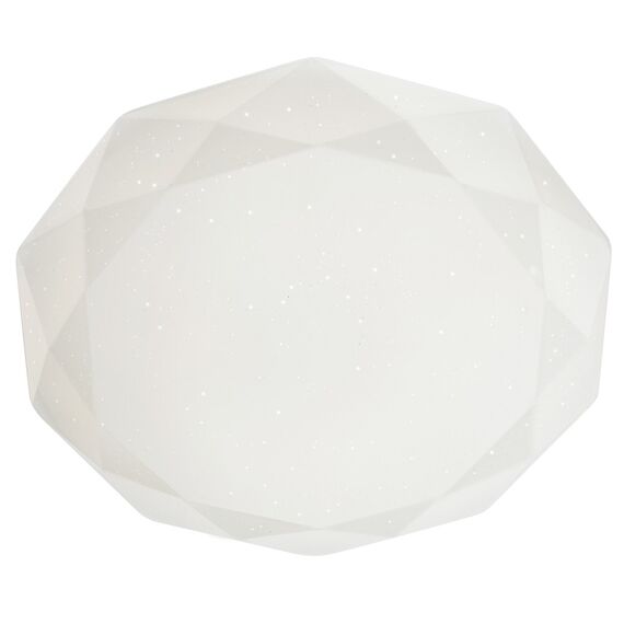 Plafoniera LED Smarter, structura din metal, dispersor din acril, sursa de tip LED, 32W, lumina neutra, alb cu efect de sclipire-Dacenergy.ro
