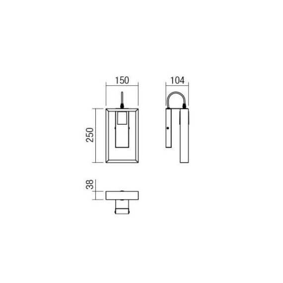Aplica Smarter, structura metal si lemn de fag natur, cu soclu E27, 42W, design modern, negru mat-poza 3-Dacenergy.ro