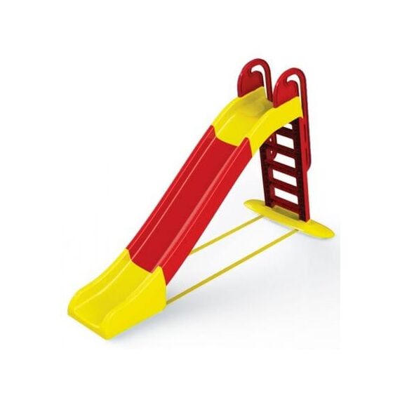 Tobogan pentru copii DacEnergy©, din plastic, durabil, stabil, cu manere, 243 x 114 x 240 cm, rosu si galben-poza 2-Dacenergy.ro