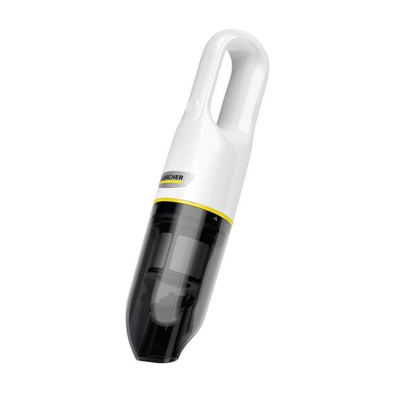 Aspirator fara sac, de mana, aspirare uscata, capacitate colectare 0.15 litri, duza curatare 2-in-1, filtru lavabil, acumulator Li-Ion, negru si alb-Dacenergy.ro