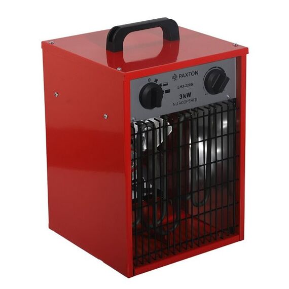 Aeroterma electrica, putere 3 kW, termostat incorporat, sistem de autoresetare si autoinchidere, grad de protectie IPX4, dimensiuni 270 x 255 x 400 mm-Dacenergy.ro