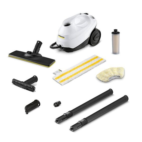 Curatitor cu abur Karcher, asigura o curatare temeinica fara substante chimice, 1 litru, timp de incalzire 5 min, 1900 W, alb si negru-Dacenergy.ro