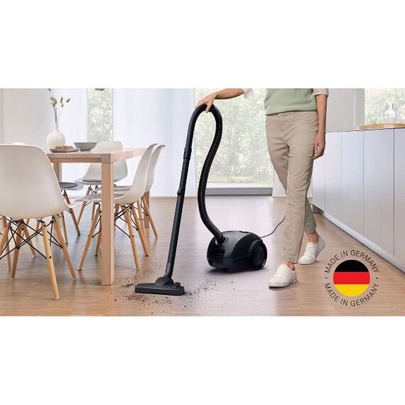 Aspirator Bosch, cu sac, aspirare uscata, 3.5 litri, 600 W, filtru igienic PureAir, tub telescopic, filtru pentru scame, negru-poza 10-Dacenergy.ro