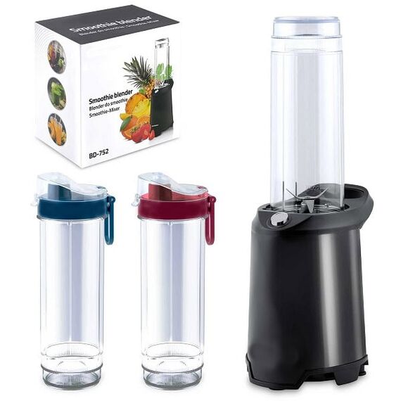 Blender pentru smoothie, realizat din plastic, lama din otel inoxidabil, 2 sticle incapatoare, cu capace anti-picurare, protectie la supraincalzire, 350 W, 0,57 l-poza 2-Dacenergy.ro
