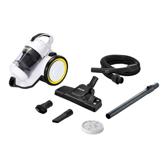 Aspirator fara sac Karcher VC 3, 700 W, recipient 0.9 l, filtru HEPA 13, multiciclon, furtun 1,5 m, 1.198-053.0, Alb/Negru​-poza 2-Dacenergy.ro