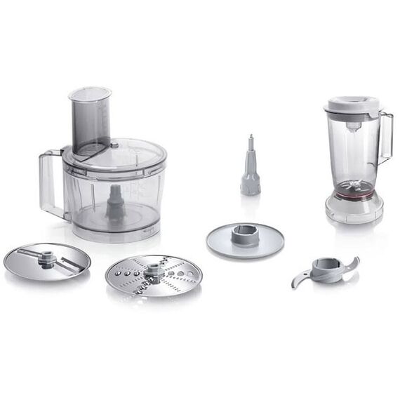 Robot de bucatarie Bosch,  800 W, 2 viteze, vas mixare 2.3 l, blender 1 l, blender cu cutit MultiLevel 6, multiple functii, 220 – 240 V, alb-poza 3-Dacenergy.ro