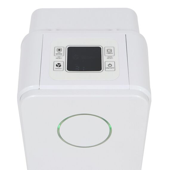 Purificator aer, realizat din plastic, 52 W, 5 viteze, 230V, 204 mc/h, 70 x 23 x 17 cm, suprafata de acoperire 25mp, alb-poza 3-Dacenergy.ro