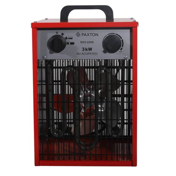 Aeroterma electrica, putere 3 kW, termostat incorporat, sistem de autoresetare si autoinchidere, grad de protectie IPX4, dimensiuni 270 x 255 x 400 mm-poza 4-Dacenergy.ro