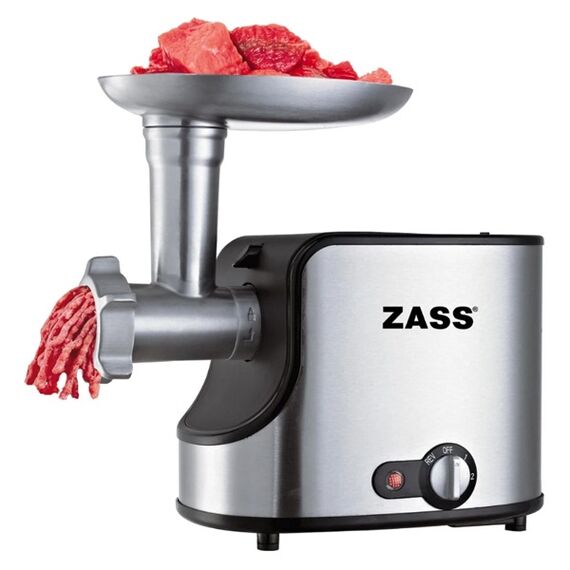 Masina de tocat carne, electrica, functie Reverse, buton On/Off, 1.4 kg/min, 1600 W, 3 discuri inox, gri si negru-poza 2-Dacenergy.ro