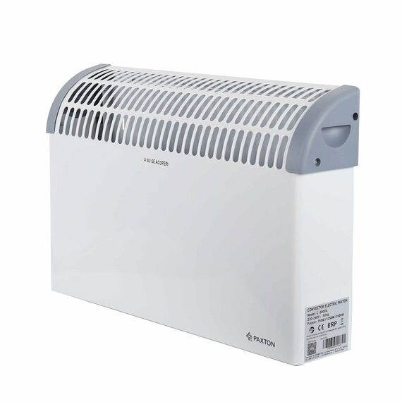 Convector electric, 3 trepte de putere 750 / 1250 / 2000 W, protectie supraincalzire, oprire automata, protectie supraincalzire, alb si negru-poza 5-Dacenergy.ro