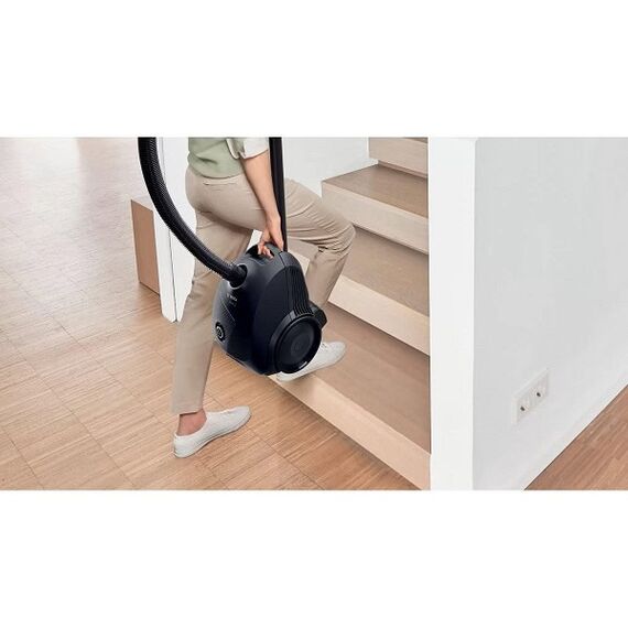 Aspirator Bosch, cu sac, aspirare uscata, 3.5 litri, 600 W, filtru igienic PureAir, tub telescopic, filtru pentru scame, negru-poza 6-Dacenergy.ro