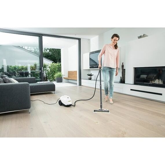 Curatitor cu abur Karcher, asigura o curatare temeinica fara substante chimice, 1 litru, timp de incalzire 5 min, 1900 W, alb si negru-poza 7-Dacenergy.ro