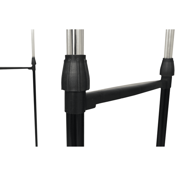 Cuier mobil, inox/plastic negru, OLIVER-poza 8-Dacenergy.ro