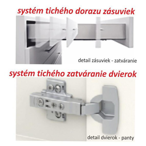 Dulap superior cu uşă verticală, stejar sonoma, dreapta, LINE-poza 5-Dacenergy.ro