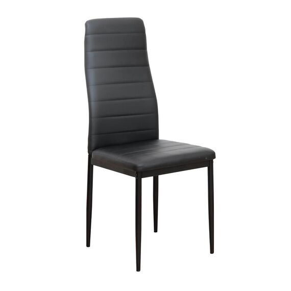 Scaun, piele eco neagră/metal negru, COLETA NOVA-Dacenergy.ro