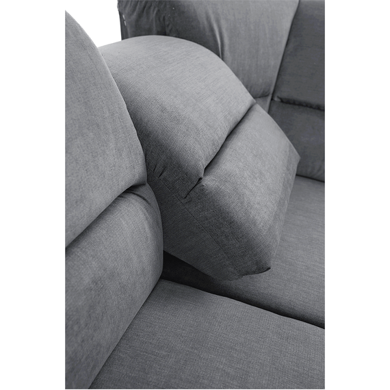 Colţar extensibil, material textil gri, model dreapta, SANTIAGO-poza 11-Dacenergy.ro